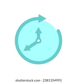  ilustración gráfica vectorial de icono de tiempo. símbolo de reloj.Icono de largo plazo. señal de reloj. ilustración vectorial sobre fondo blanco. 