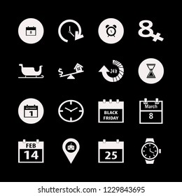 time icon. time vector icons set watch face, sleigh, watch and first september calendar