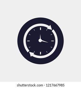 time icon. Vector illustration. clock icon