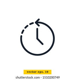 Time Icon Vector Logo Design Template