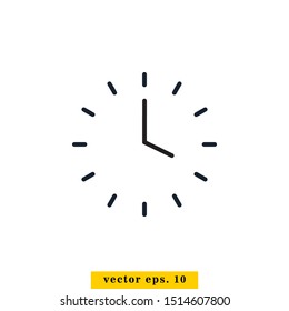 Time Icon Vector Logo Design Template