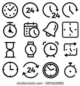 Time icon vector set. clock illustration sign collection. watch symbol.