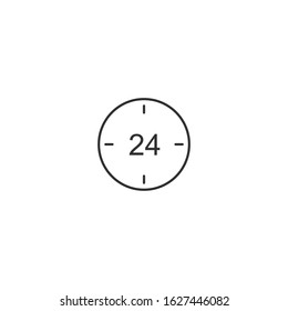 Time Icon vector sign isolated for graphic and web design. Time and clock symbol template color editable on white background.