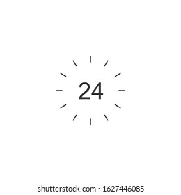 Time Icon vector sign isolated for graphic and web design. Time and clock symbol template color editable on white background.