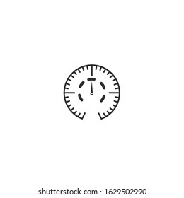 Time Icon vector sign isolated for graphic and web design. Time and clock line symbol template color editable on white background.