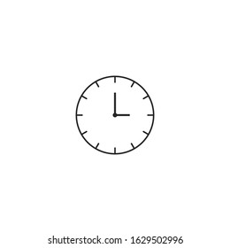 Time Icon vector sign isolated for graphic and web design. Time and clock line symbol template color editable on white background.