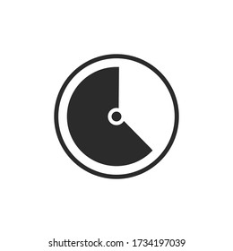Time Icon Vector. Simple flat symbol. Illustration pictogram.