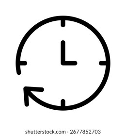 Time Icon Vector Symbol Design Illustration