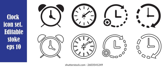 Time icon vector. watch icon symbol. Clock icon set. vector illustration eps 10.