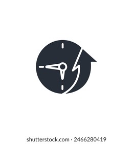 Icono de tiempo. Vector.Trazo editable.signo de estilo lineal para utilizar Diseño web,logo.Ilustración de símbolo.