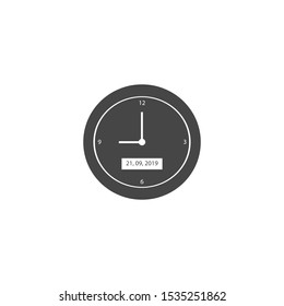 time icon or watch symbol, vector clock.