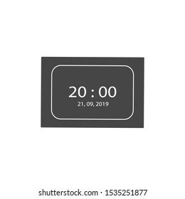 time icon or watch symbol, vector clock.