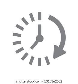 Time icon. Time and watch, timer symbol. UI. Web. Logo. Sign Flat design App Stock. Passage of time icon. Eps 10.