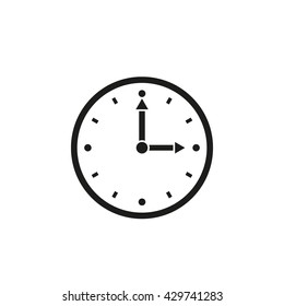 Time icon. Time and watch, timer symbol. UI. Web. Logo. Sign. Flat design. App. Stock vector