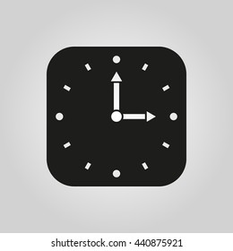 Time icon. Time and watch, timer symbol. UI. Web. Logo. Sign. Flat design. App. Stock vector