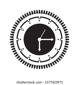 Time Icon White Background Clock Symbol Stock Vector (Royalty Free ...