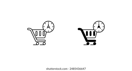 Zeit-Symbol mit weißem Hintergrund Vektorgrafik Stock Illustration