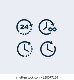Time icon,Clock icon vector