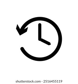 Time icon,Clock icon vector. Account history line art vector icon for apps and websites.