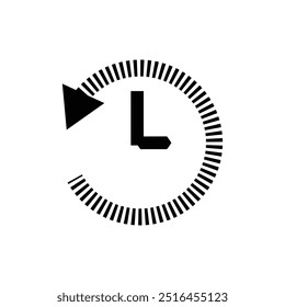 Icono de la hora, Vector del icono del reloj. Icono de Vector de arte de línea de historia de Cuenta para App y Sitios web.