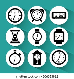 time icons design, vector illustration eps10 graphic 