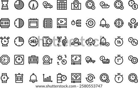 Time icons High-Quality Vector Icons Collection with Editable Stroke. Ideal for Professional and Creative Projects