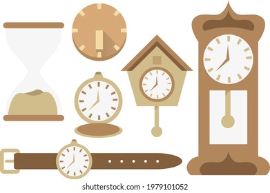 Time icons illustartions eps 10