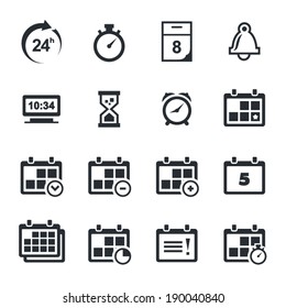 Time icons set