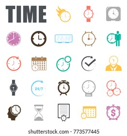 time icons set