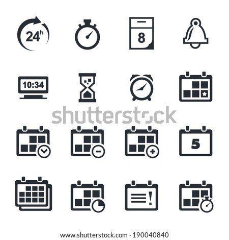 Time icons set