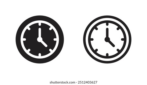Conjunto de iconos de tiempo. Vector de icono de reloj