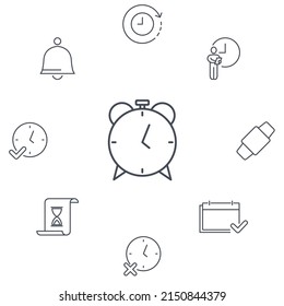 time icons set . time pack symbol vector elements for infographic web