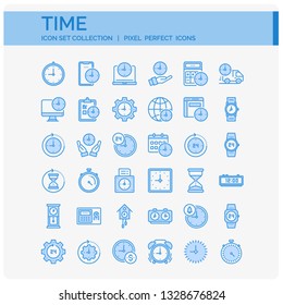 Time
Icons Set. UI Pixel Perfect Well-crafted Vector Thin Line Icons. The illustrations are a vector.
