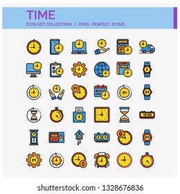 Time
Icons Set. UI Pixel Perfect Well-crafted Vector Thin Line Icons. The illustrations are a vector.