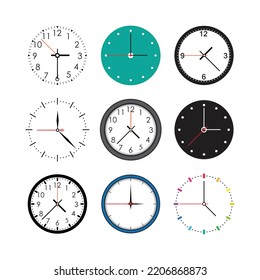 Time icons set, Vector Illustration