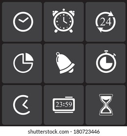 Time Icons & Simbols. Abstract vector illustration.