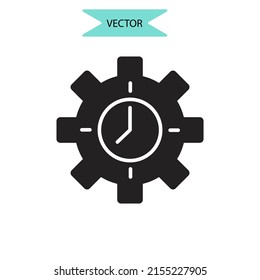 time icons  symbol vector elements for infographic web