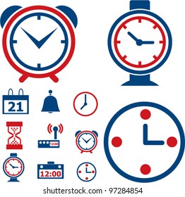 time icons, vector