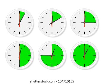 Time icons. Vector illustration.