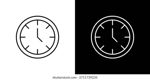Time icons vector symbol with editable stroke lines for web designs