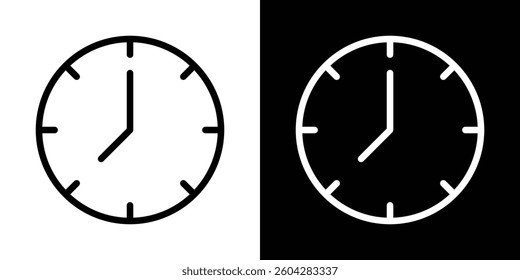 Time icons vectors set in stroke line style.