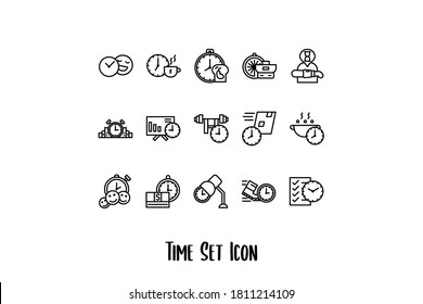 Time Illustration logo template for Business logo, Finance company, Watch brand. use for iconic mark system, implementation for printing, website, business card, background, pattern, and marketing
