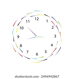 time, illustration, watch, graphic, vector, design, modern, icon, clock, symbol, business, concept, object, sign, stopwatch, round, face, minute, display, dial, flat, hour, timer, speed, line, circle,