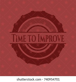 Time to Improve badge with red background