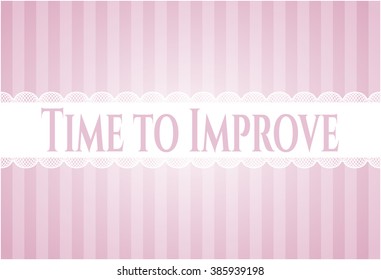 Time to Improve banner or poster