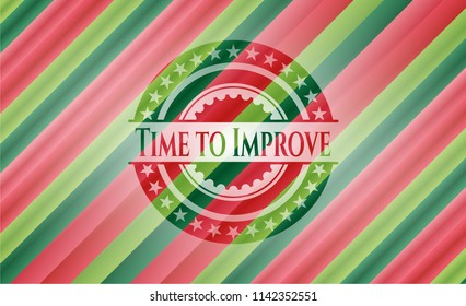 Time to Improve christmas emblem.