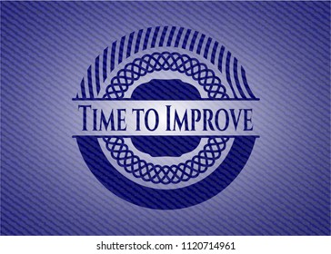 Time to Improve emblem with jean high quality background