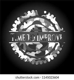 Time to Improve grey camo emblem