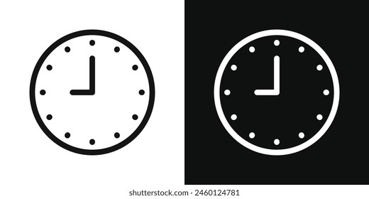 Time Indication Icon Set. 9 O'clock AM or PM vector emblem.