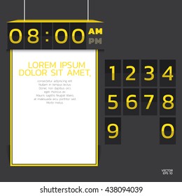 Time information board and number.
